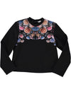 Camisola preta com flores