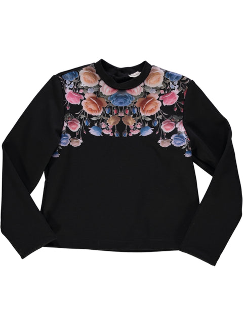 Camisola preta com flores