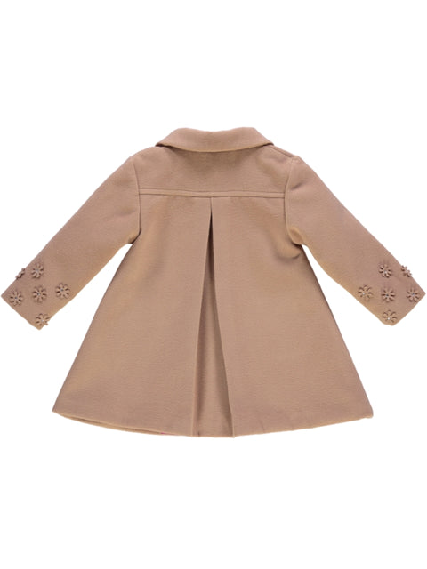 Casaco camel com flores