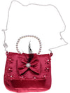 Bolsa em veludo vermelho