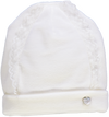 Gorro branco com detalhe de renda