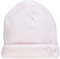 Gorro rosa com flores bordadas