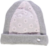 Gorro cinzento com tecido floral