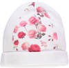 Gorro branco com estampado floral