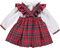 Conjunto de saia pregas xadrez vermelho