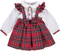 Conjunto de saia pregas xadrez vermelho