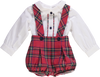 Conjunto de calções xadrez bebé menino