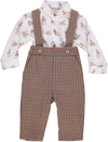 Conjunto de bebé menino com calças e camisa