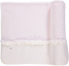 Manta de malha rosa com folho