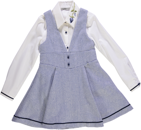 Conjunto de menina blusa e saia