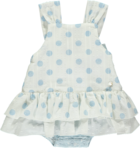 White and blue dotted body