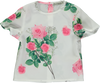 Blusa tipo túnica com estampado de rosas