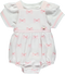 Set of white bib with pink bows and frills with white sweater