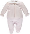 Babygrow rosa com túnica florida