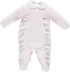 Babygrow rosa com renda e lacinhos com pingente brilhante