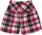 Bordeaux checkered shorts with bow