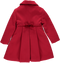 Casaco comprido vermelho com laços bordados