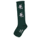 Green socks with sprigs of flowers