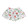Girl's white shorts with polka dots and cherries