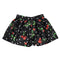 Girl's black shorts with polka dots and cherries