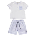 Boy's set with blue t-shirt and shorts