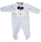 Babygrow azul claro em algodão com papillon